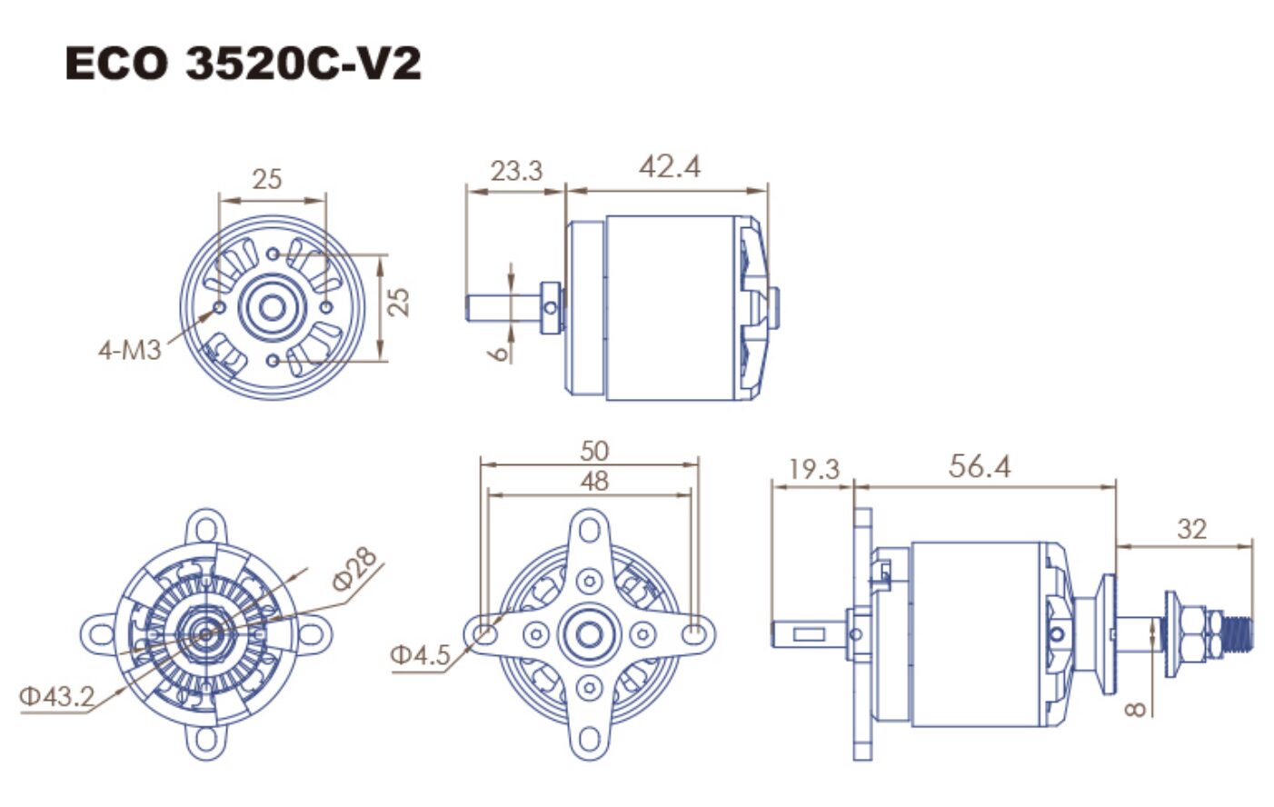DUALSKY ECO 3520C 510KV BL MOTOR