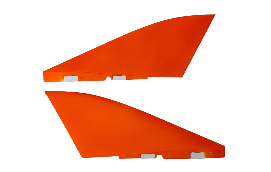 PIRAÑA VERTICAL FIN SET – ORANGE (NO RUDDERS)