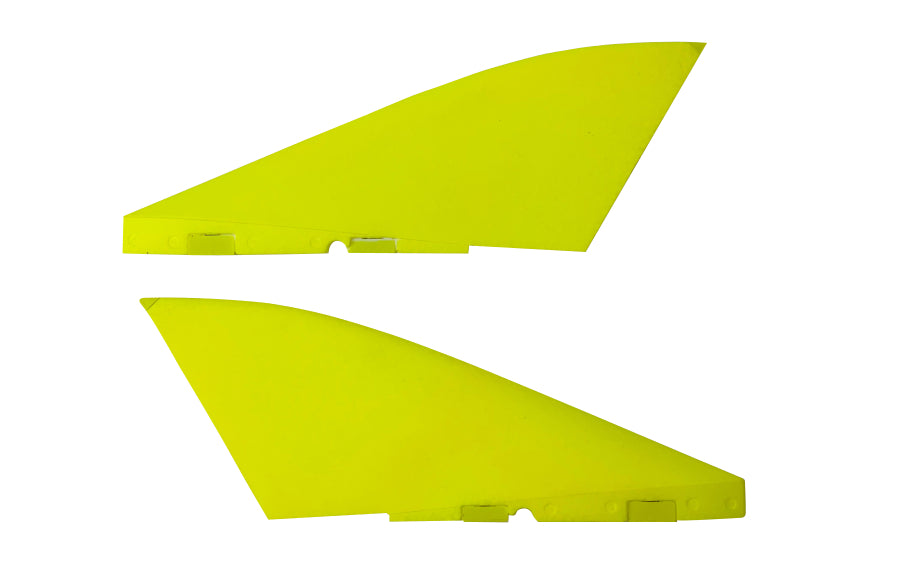 PIRAÑA VERTICAL FIN SET – YELLOW (NO RUDDERS)