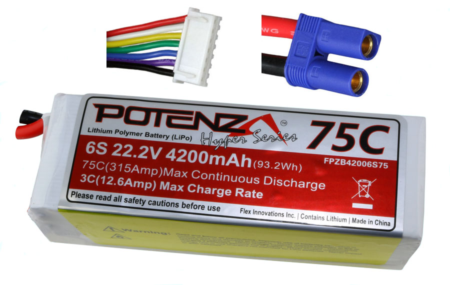 6S 4200MAH 75C LIPO BATTERY