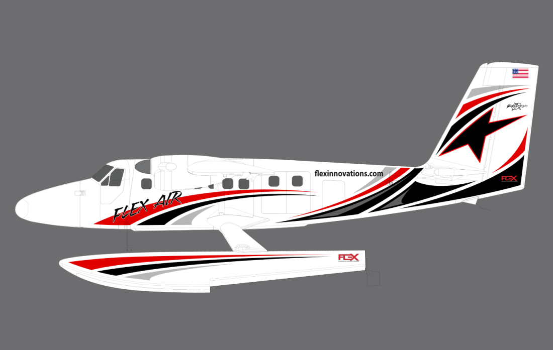 TWIN OTTER 80E FLOAT SET W/STRUTS & LEDS