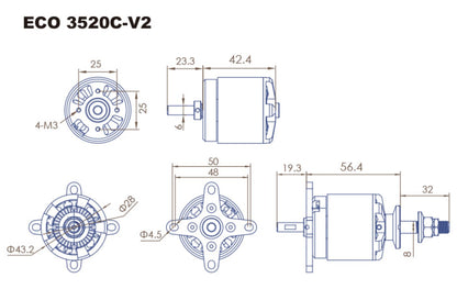 DUALSKY ECO 3520C 510KV BL MOTOR