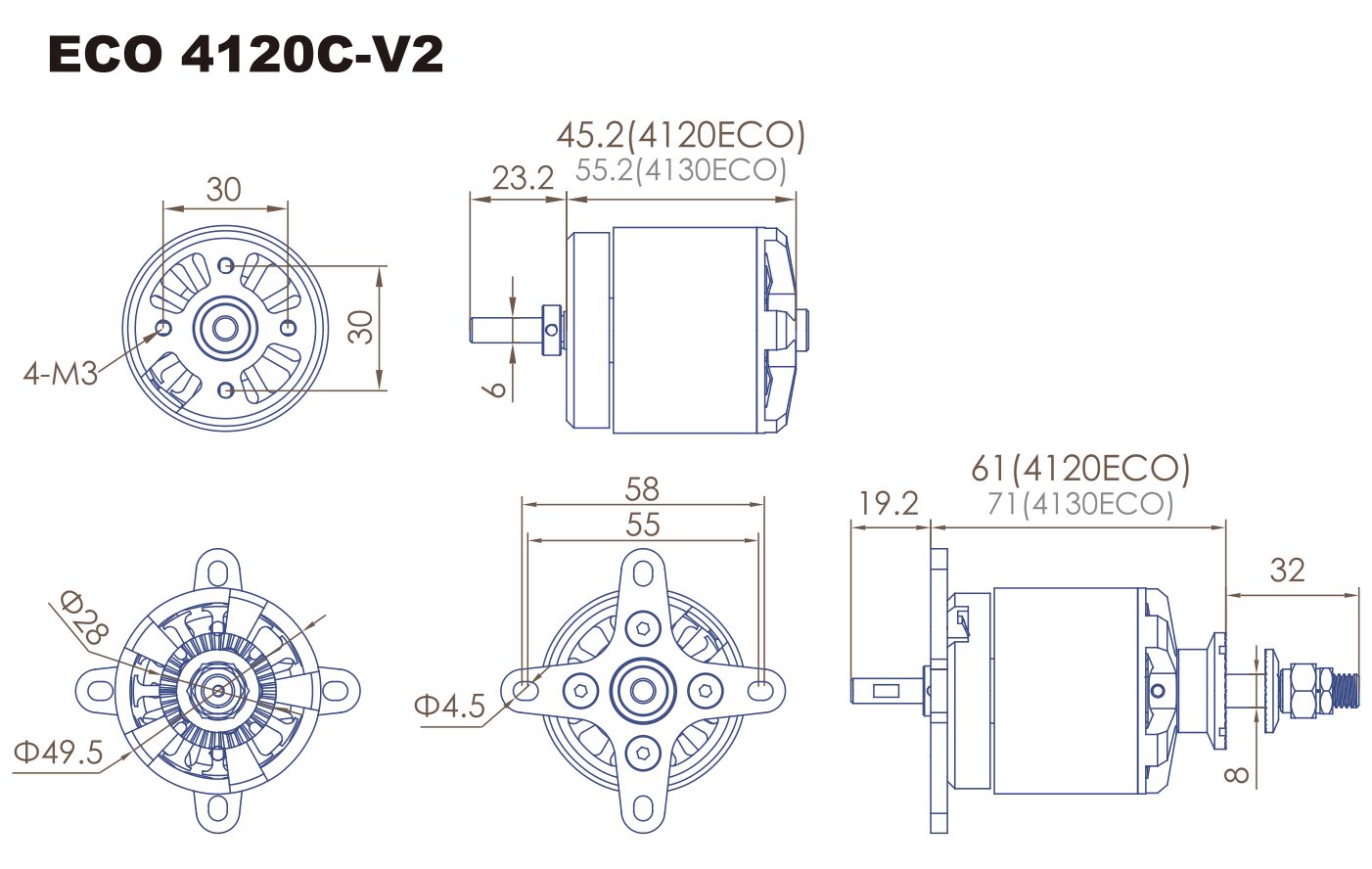 DUALSKY ECO 4120C 500KV BL MOTOR