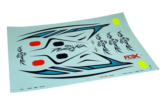 PIRAÑA ORANGE DECAL SET