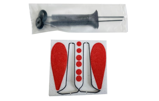 EDGE 540 FP 5E FOAM WHEEL PANTS & LANDING GEAR SET, (RED)