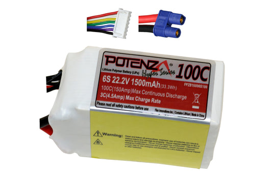 6S 1500MAH 100C LIPO BATTERY