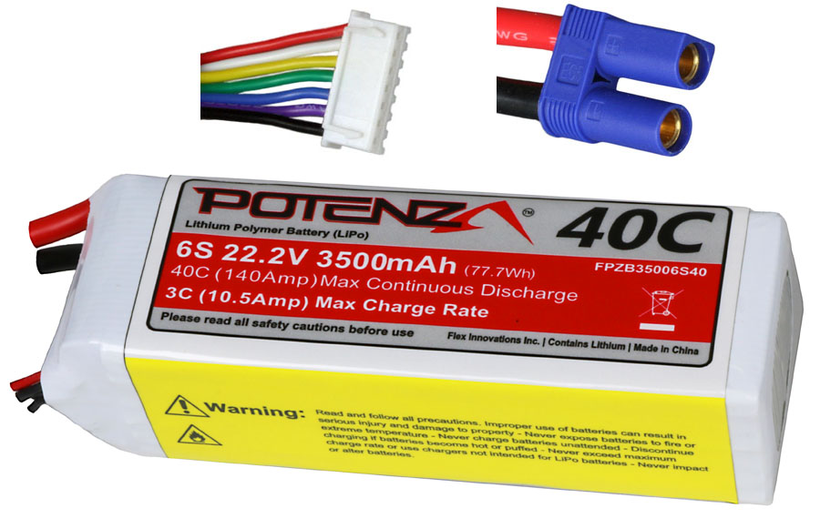 6S 3500MAH 40C LIPO BATTERY