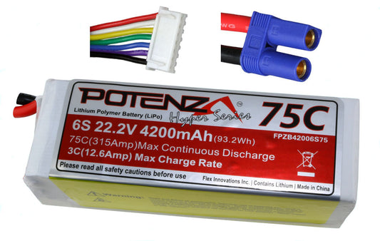 6S 4200MAH 75C LIPO BATTERY
