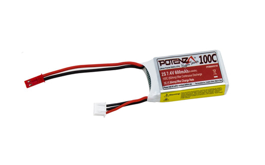 2S 600MAH 100C LIPO BATTERY (JST)