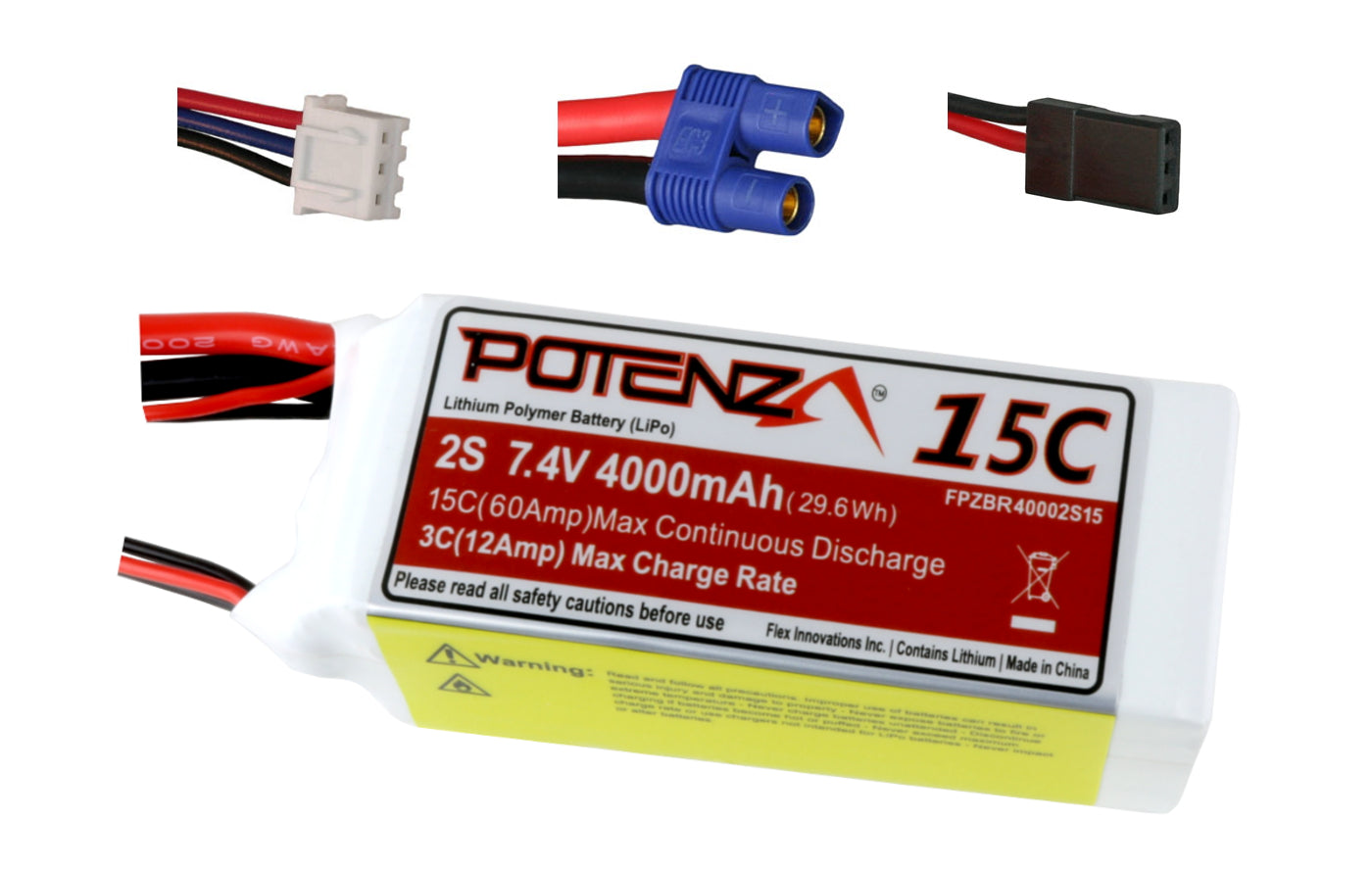 2S 4000MAH 15C LIPO RECEIVER PACK