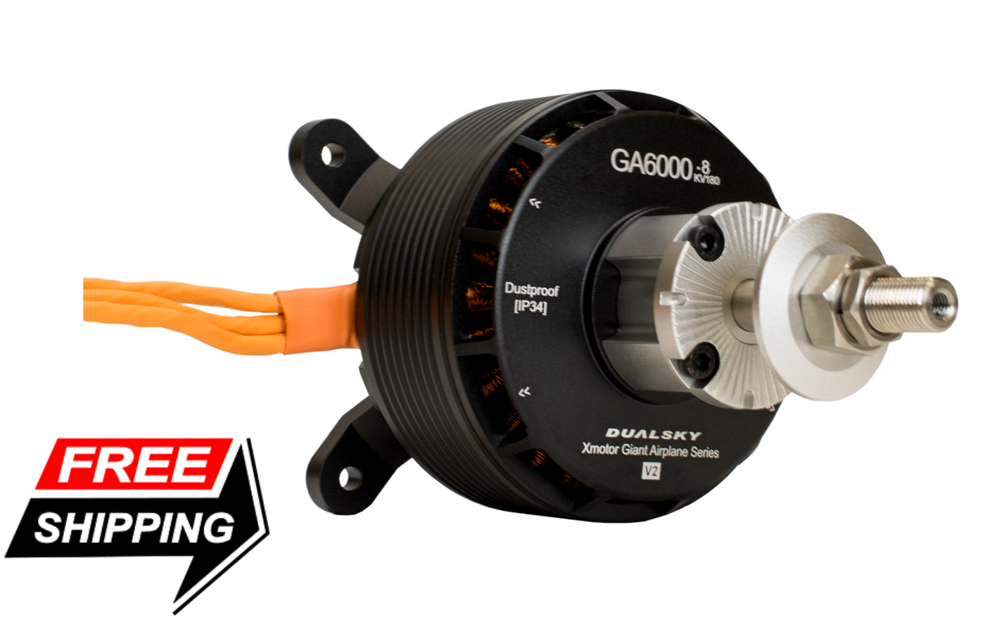 DUALSKY GA6000.8S 180KV MOTOR, SINGLE SHAFT