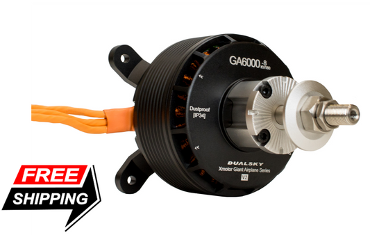 DUALSKY GA6000.8S 180KV MOTOR, SINGLE SHAFT