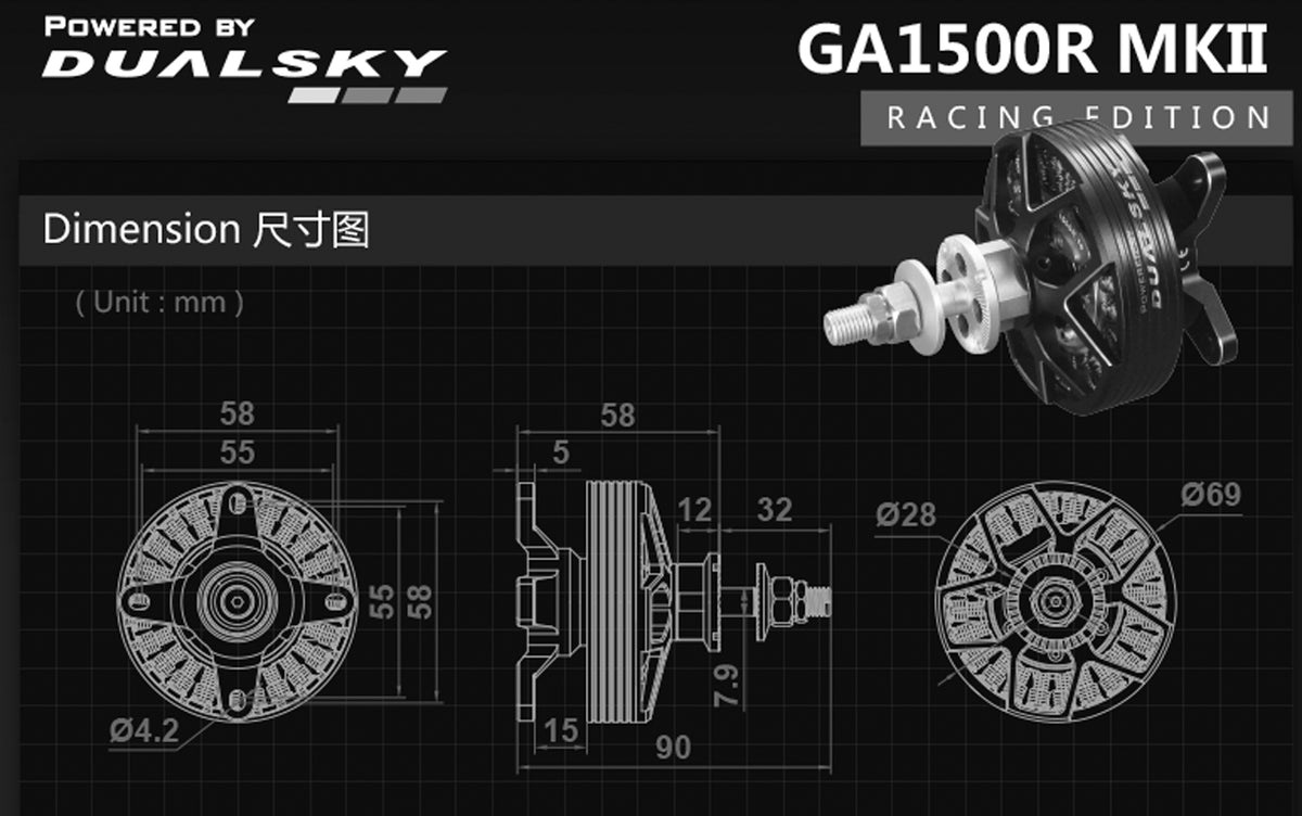 DUALSKY GA1500R.9 MKII 545KV MOTOR