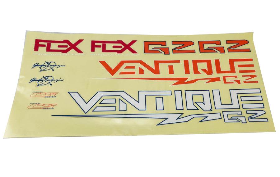 VENTIQUE 60E G2 PRO DECAL SET, ORANGE